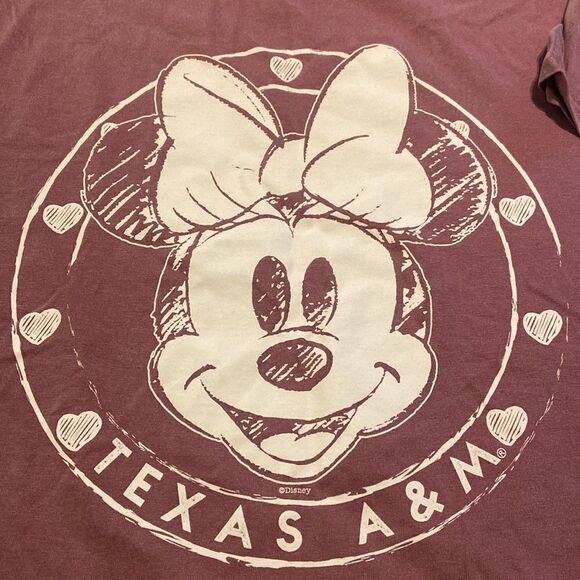 Disney Mini Mouse Texas A&M s Tee Shirt Medium - Picture 2 of 6